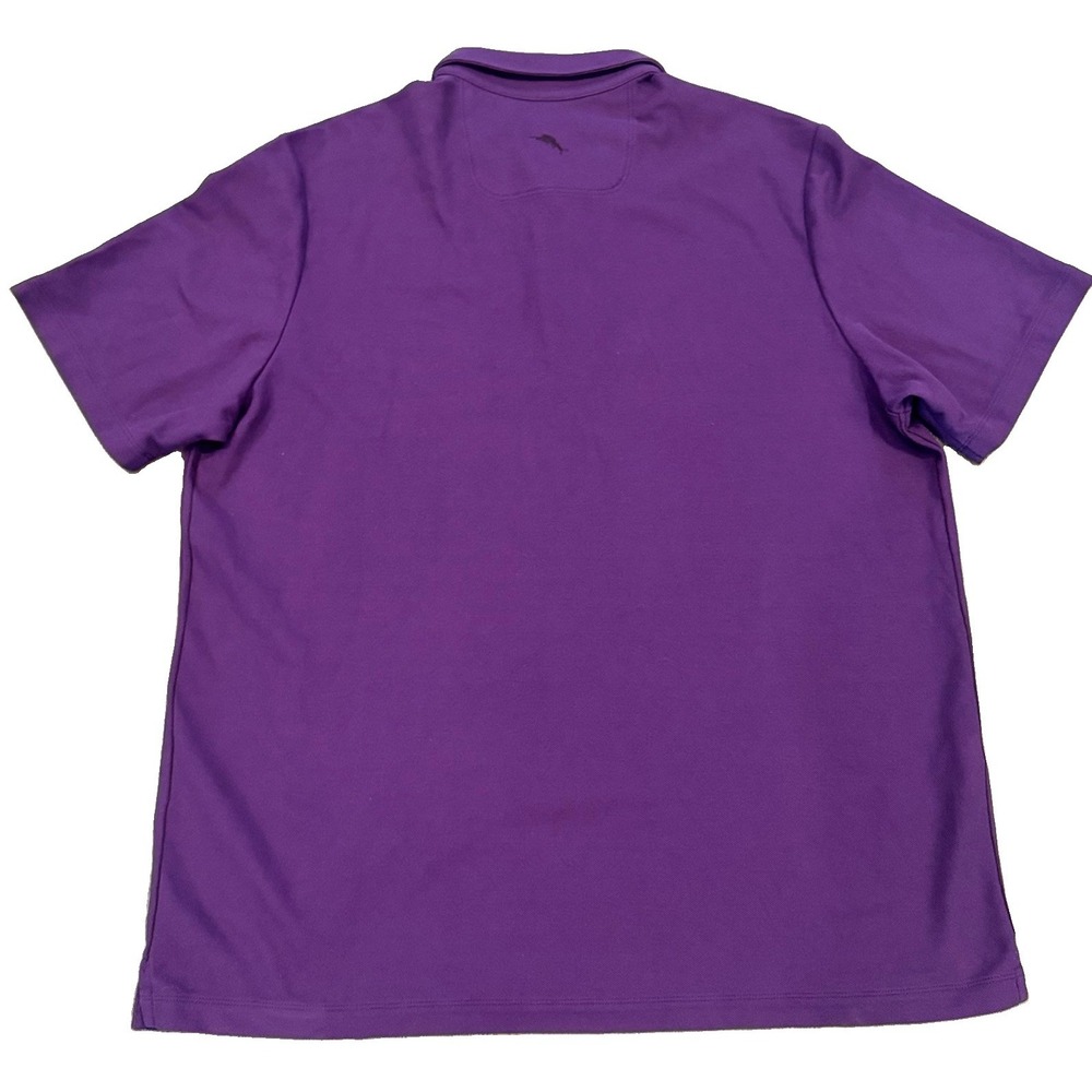 Tommy Bahama Mens IslandZone Polo XXL Purple Supima Cotton Holiday Martini Glass - Picture 5 of 12